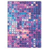 Groovy Blue & Lila Disco Ball Personalisiert Klemmbrett (Rückseite)
