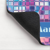 Groovy Blue & Lila Disco Ball Personalisiert Mousepad (Ecke)