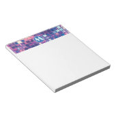 Groovy Blue & Lila Disco Ball Personalisiert Notizblock (angewinkelt)