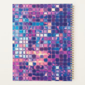 Groovy Blue & Lila Disco Ball Personalisiert Planer (Rückseite)