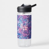 Groovy Blue & Lila Disco Ball Personalisiert Trinkflasche (Links)
