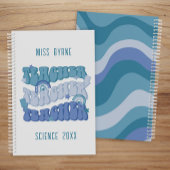 Groovy Blue Retro Teacher Planer