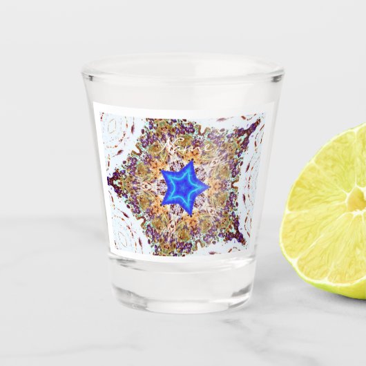 Groovy Blue Star Cosmos Thunder_Cove Schnapsglas (Vorderseite)