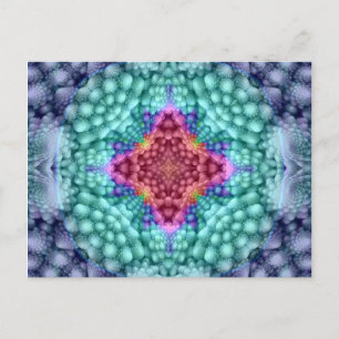 Groovy Blue Vintage Kaleidoskop Postkarten