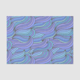 Groovy Blue Waves Seidenpapier
