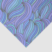 Groovy Blue Waves Seidenpapier (Ausschnitt)