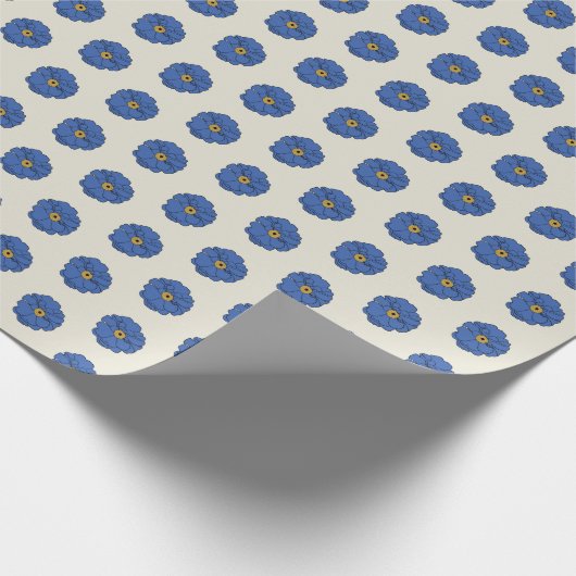 Groovy Blue Wrapping Paper Geschenkpapier (Ecke)