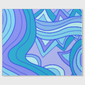 Groovy Blues Geschenkpapier (Flach)