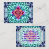 Groovy    BlueVintage Fraktal Kaleidoskop Visitenkarte (Vorne/Hinten)