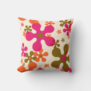 Groovy Blume 60er 70er Muster Kopfkissen Kissen