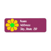 Groovy Blume Address Labels (Vorne)