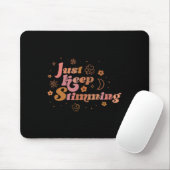 Groovy Blume Behielt einfach Stimming Retro Autism Mousepad (Mit Mouse)