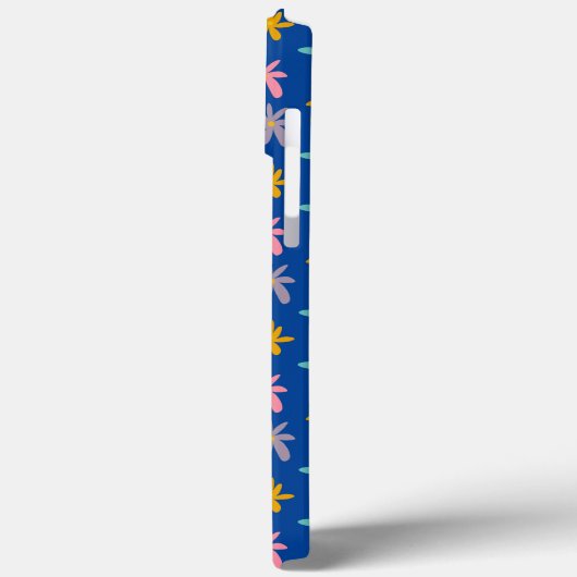 Groovy Blume Blue Pattern Name Case-Mate iPhone Hülle (Rückseite / Links)