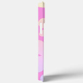 Groovy Blume Bright Orange Muster Name Case (Rückseite / Rechts)