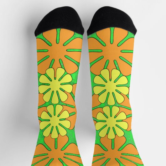 Groovy Blume Design Socken (Oben)