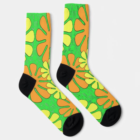 Groovy Blume Design Socken (Rechts)