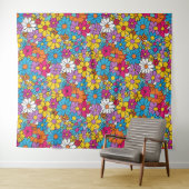 Groovy Blume Doodle Wandteppich (Beispiel (Horizontal))