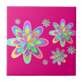 Groovy Blume Fliese (Vorderseite)