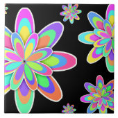 Groovy Blume Fliese (Vorderseite)
