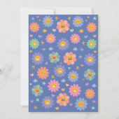 Groovy Blume Geburtstagseinladung Einladung (Rückseite)