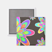 Groovy Blume Magnet (Vorderseite/Rückseite)