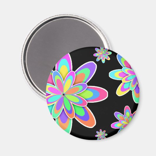 Groovy Blume Magnet (Vorderseite/Rückseite)