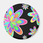 Groovy Blume Magnet (Vorne)