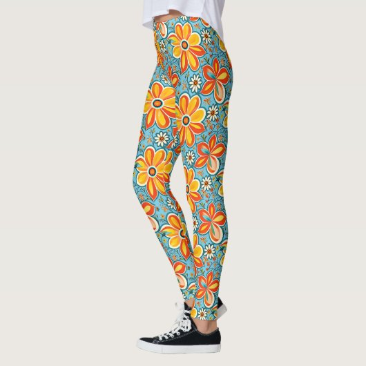 Groovy Blume mit Vintagen Vibes Leggings (Links)