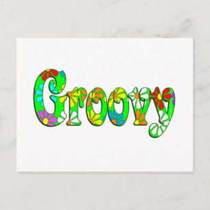 Groovy Blume Postkarte