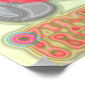 Groovy Blume Power 60er Hippy Van Poster (Ecke)