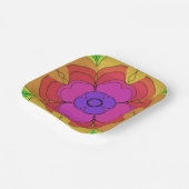 Groovy Blume Power 70er Gogo Pappteller (Gewinkelt)