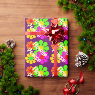 Groovy Blume Power Blume Geschenkpapier