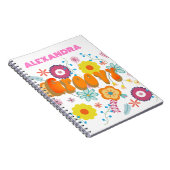 Groovy Blume Power Colorful Notizblock (Rechte Seite)