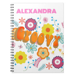 Groovy Blume Power Colorful Notizblock