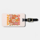 Groovy Blume Power Graphic Gepäckanhänger (Vorderseite horizontal)