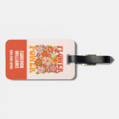 Groovy Blume Power Graphic Gepäckanhänger (Rückseite horizontal)