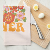 Groovy Blume Power Graphic Geschirrtuch (Viertel Falte)