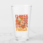 Groovy Blume Power Graphic Glas (Vorderseite)