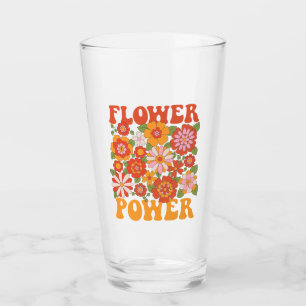 Groovy Blume Power Graphic Glas