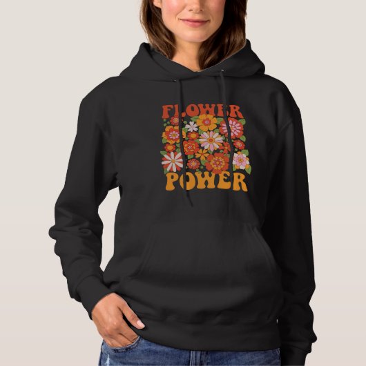 Groovy Blume Power Graphic Hoodie (Vorderseite)