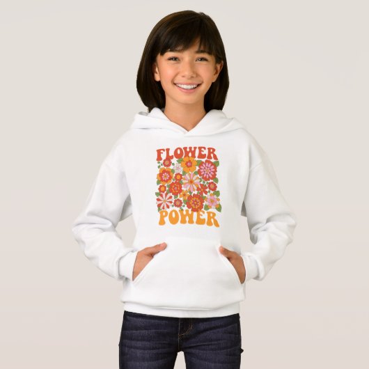 Groovy Blume Power Graphic Hoodie (Vorne ganz)