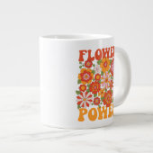 Groovy Blume Power Graphic Jumbo-Tasse (Vorderseite Rechts)