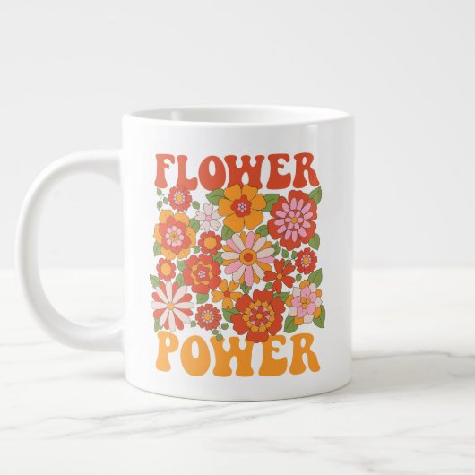 Groovy Blume Power Graphic Jumbo-Tasse (Links)
