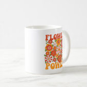 Groovy Blume Power Graphic Kaffeetasse (VorderseiteRechts)