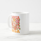 Groovy Blume Power Graphic Kaffeetasse (Vorderseite Links)