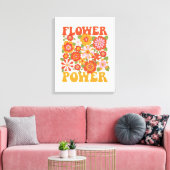 Groovy Blume Power Graphic Leinwanddruck (Insitu (Wohnzimmer))