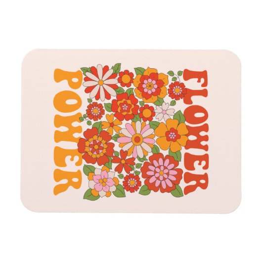 Groovy Blume Power Graphic Magnet (Horizontal)