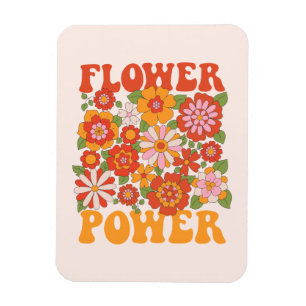 Groovy Blume Power Graphic Magnet