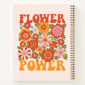 Groovy Blume Power Graphic Notizblock (Rückseite)