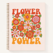 Groovy Blume Power Graphic Notizblock (Vorderseite)